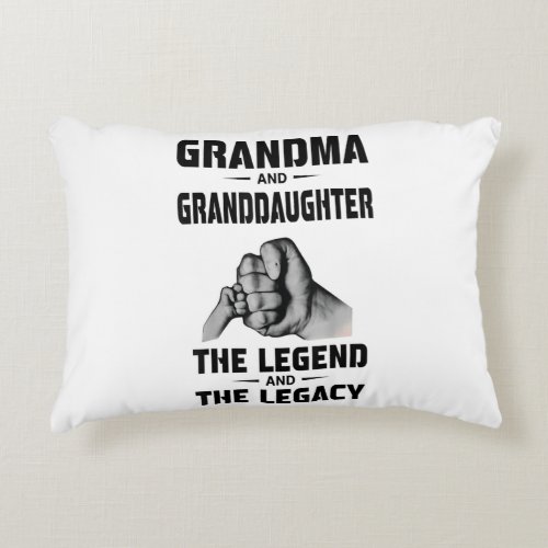 Grandma And Granddaughter  Legend And  Legacy Accent Pillow