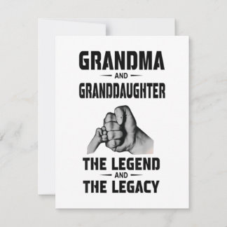Grandma And Granddaughter  Legend And  Legacy Invitation