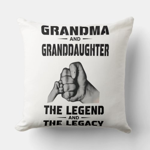 Grandma And Granddaughter  Legend And  Legacy Throw Pillow