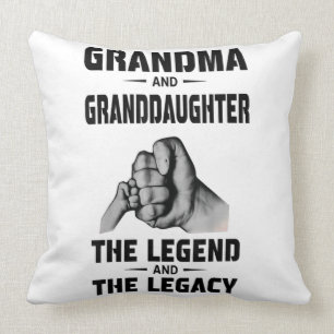 Grandma And Granddaughter Legend And Legacy Throw Pillow