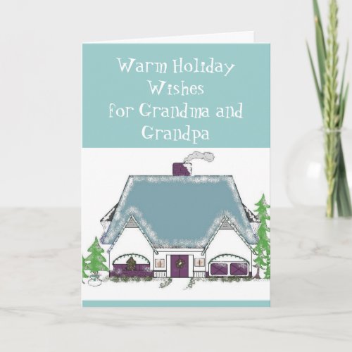 Grandma and Grandpa Christmas Holiday Card