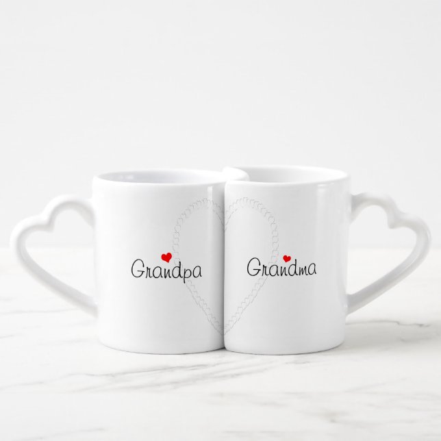 Grandma and Grandpa Coffee Mug Set (Front Nesting)