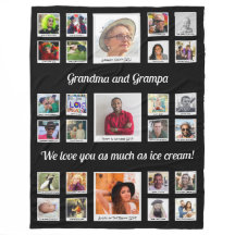 Grandma and Grandpa Family Photo Collage Large