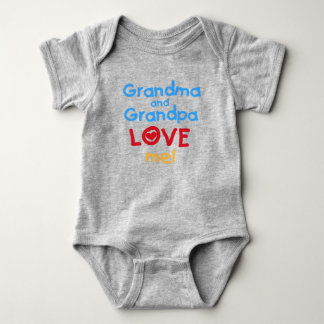Grandma and Grandpa Love Me Baby Bodysuit