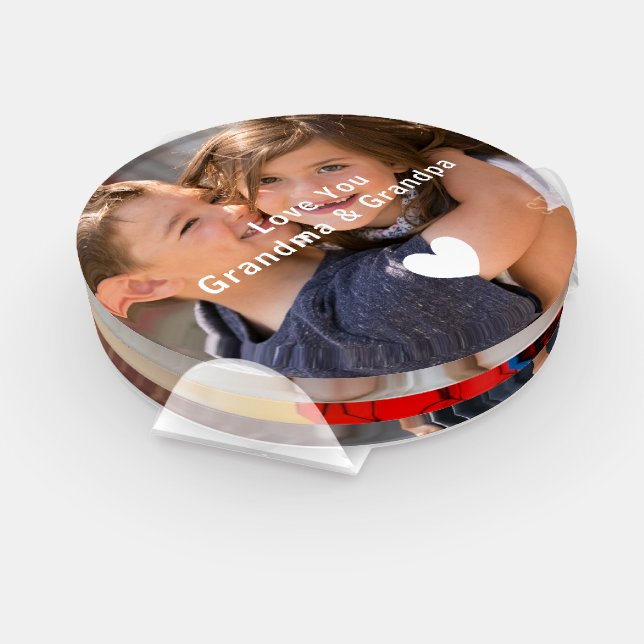 Grandma And Grandpa Personalized Photos Coaster Set (Set)