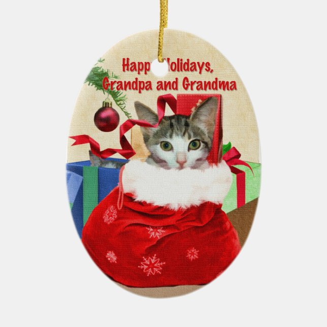 Grandma and Grandpa's Christmas Ornament (Front)