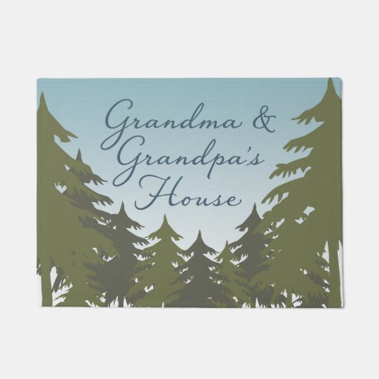 Welcome To Grandma & Grandpa's House - Family Personalized Custom Decorative Mat - Gift For Grandma, Grandpa