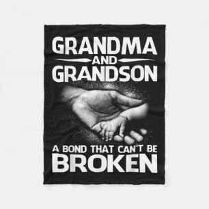 Grandma And Grandson A Bond That Can't Be Broken Fleece Blanket