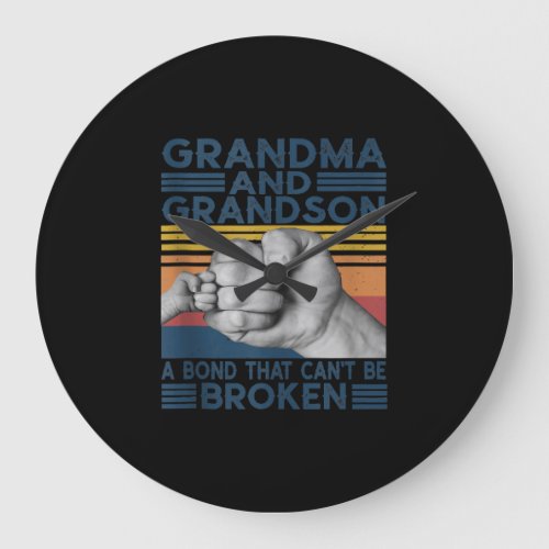 Grandma And Grandson A Bond That Cant Be Broken Large Clock