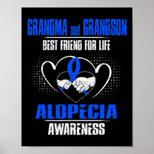 GRANDMA AND GRANDSON BEST FRIEND OF LIFE ALOPECIA  POSTER
