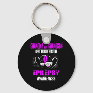 Grandma And Grandson Best Friend Of Life Epilepsy Keychain