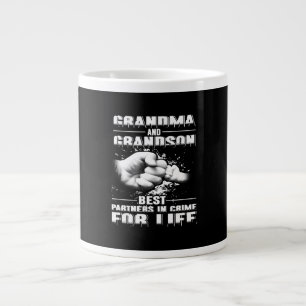 Grandma And Grandson Best Partners Crime For Life Giant Coffee Mug