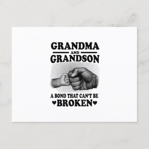 Grandma And Grandson Bond That Cant Be Broken Gift Announcement Postcard