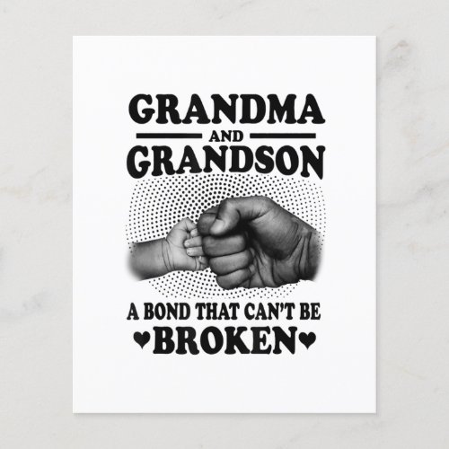 Grandma And Grandson Bond That Cant Be Broken Gift Flyer