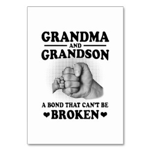 Grandma And Grandson Bond That Cant Be Broken Gift Table Number