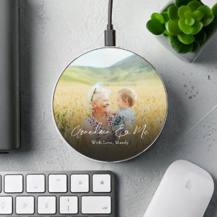 Grandma and Me Photo Personalized Wireless Charger