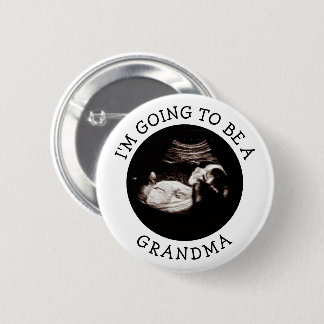 Grandma Announcement | Baby Shower Ultrasound Pic Button