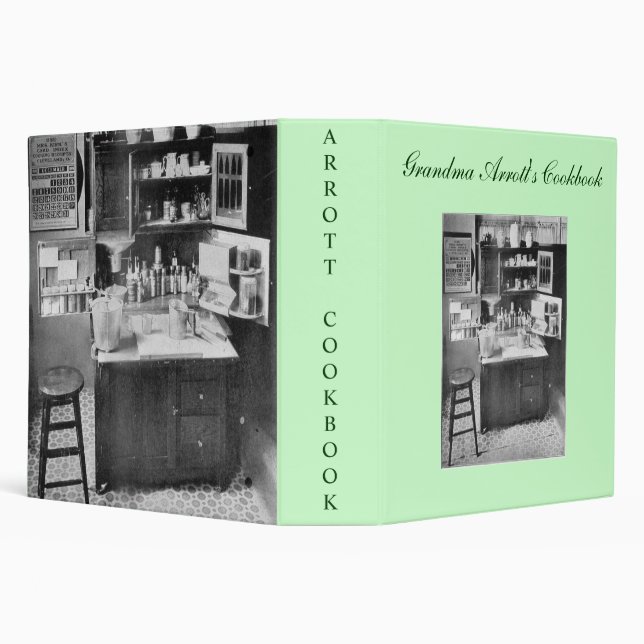 Grandma Arrott's Cookbook 3 Ring Binder (Background)