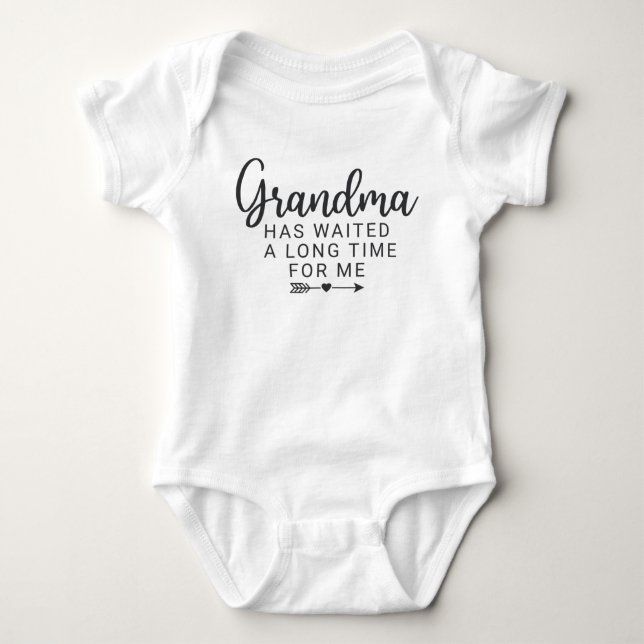 Grandma Baby Announcement Baby Bodysuit (Front)
