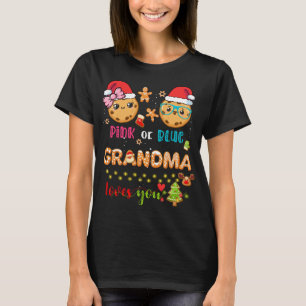 Grandma Baby Gender Reveal Christmas Gingerbread B T-Shirt