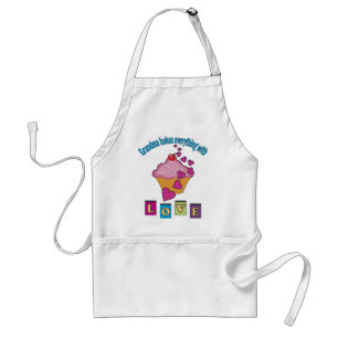 Grandma Bakes with Love Adult Apron