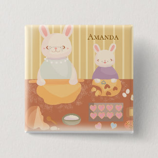 Grandma Baking Cookies Button