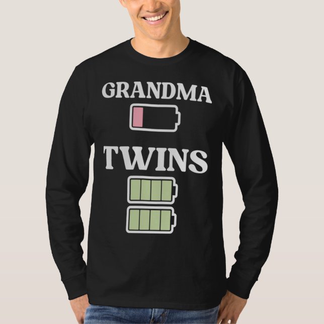 Grandma Battery Twin Grandma Of Twins Twin Grandmo T-Shirt (Front)