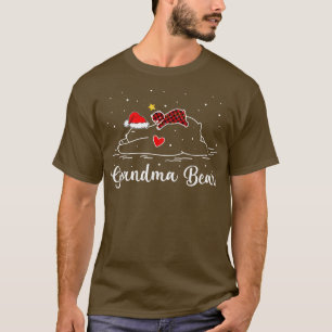 Grandma Bear and Baby Bear Plaid Grandma Xmas Anno T-Shirt