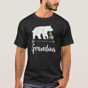 Grandma Bear Autism Awareness Proud Autism Mom T-Shirt
