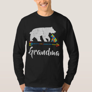 Grandma Bear Autism Awareness Proud Autism Mom T-Shirt