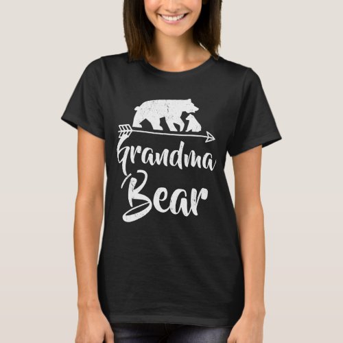 Grandma Bear Best Gift Mothers Fathers Day T_Shirt