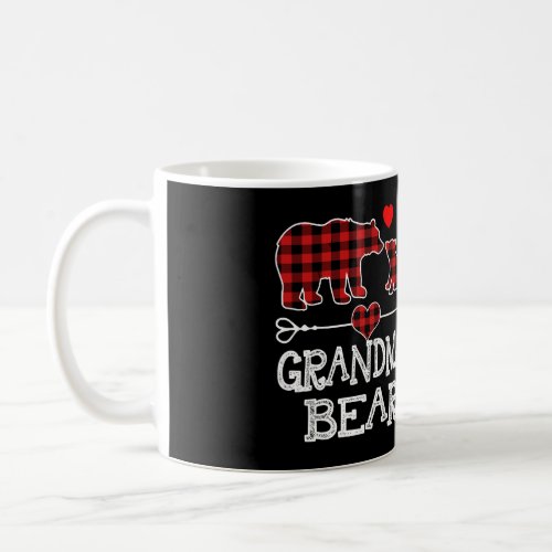 Grandma Bear Christmas Pajama Red Plaid Buffalo Fa Coffee Mug