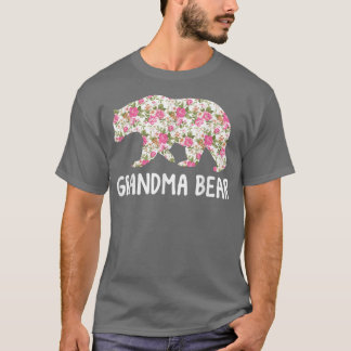 Grandma Bear Floral Mothers Day  T-Shirt