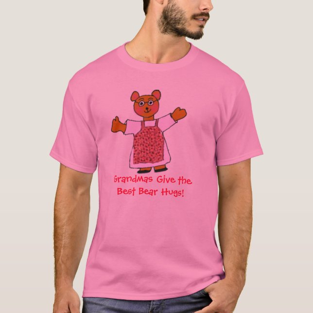 Grandma Bear Hugs -grandma bear T-Shirt (Front)