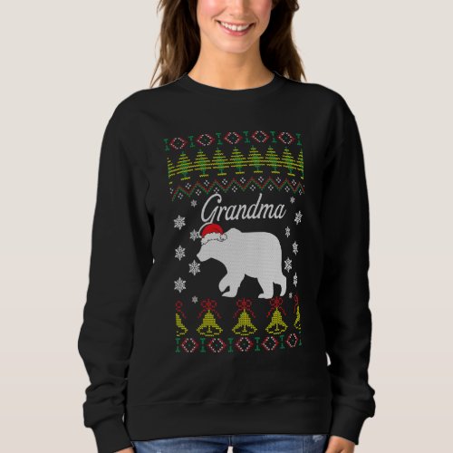 Grandma Bear UGLY Christmas Sweater  Pajamas Famil