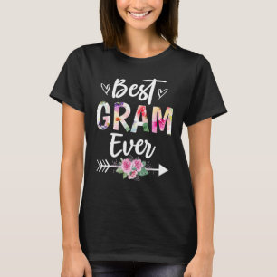 Grandma   Best Gram Ever Mothers Day Flower Women T-Shirt