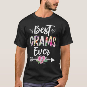 Grandma Best Grams Ever Mothers Day Flower Women T-Shirt