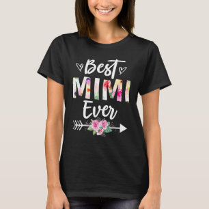 Grandma Best Mimi Ever Mothers Day Flower Women T-Shirt