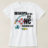 Grandma Big One 1-Year-Old Boy Fishing Birthday T- T-Shirt