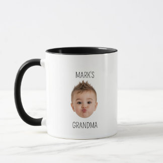 Grandma Birthday, Baby Face Dady Gift, Custom Face Mug