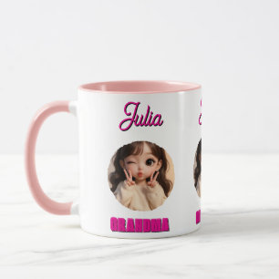 Grandma Birthday, Baby Face Dady Gift, Custom Face Mug