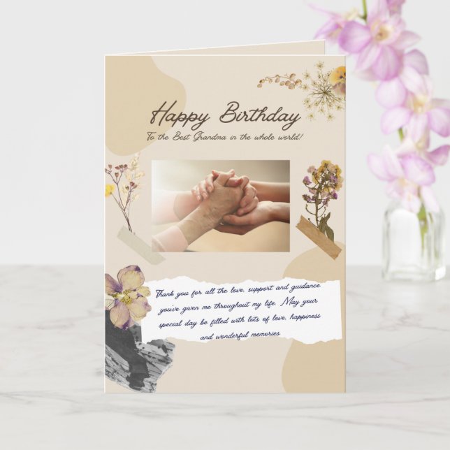 Grandma birthday card (Orchid)