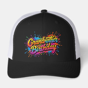Grandma Birthday Colorful Paint Splash Design
