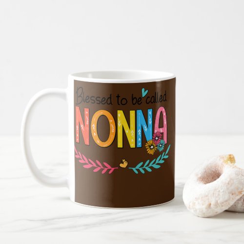 Grandma Blessed To Be Called NONNA Colorful Coffee Mug