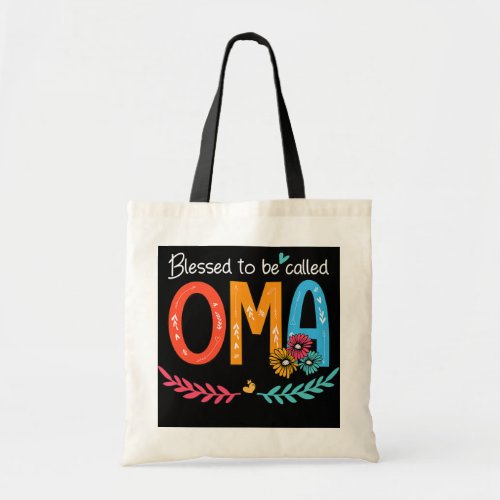 Grandma Blessed To Be Called OMA Colorful Tote Bag