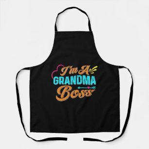Grandma Boss Granny Super Grandma Apron