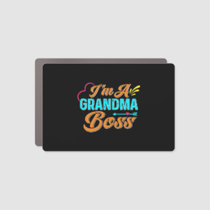 Grandma Boss Granny Super Grandma Car Magnet