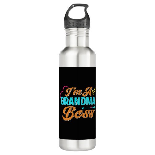 Grandma Boss Granny Super Grandma Stainless Steel Water Bottle