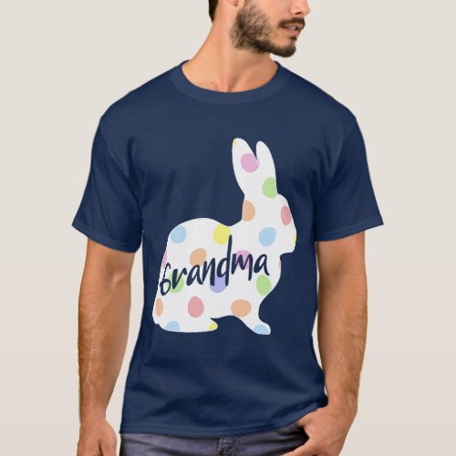 Grandma Bunny Easter Egg Polka Dot Bunny Rabbit Gr T_Shirt