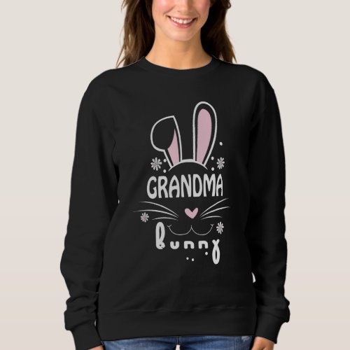 Grandma Bunny Funny Matching Easter Bunny Egg Hunt Sweatshirt